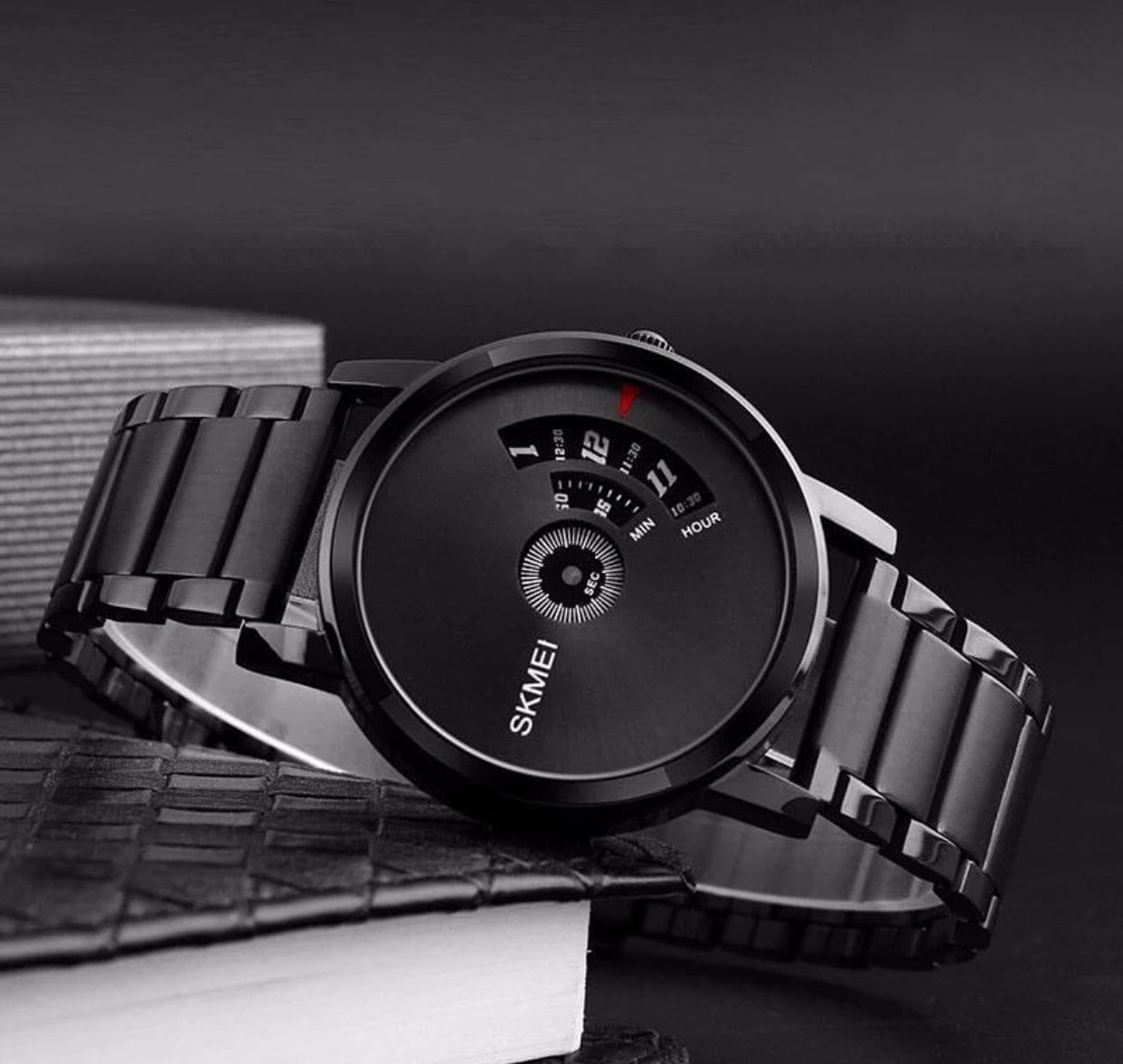 SKMEI Simple Style Fashion Men Quartz Watch Luxury - Black